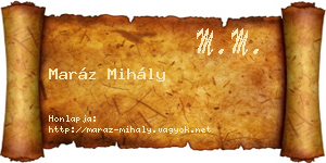 Maráz Mihály névjegykártya